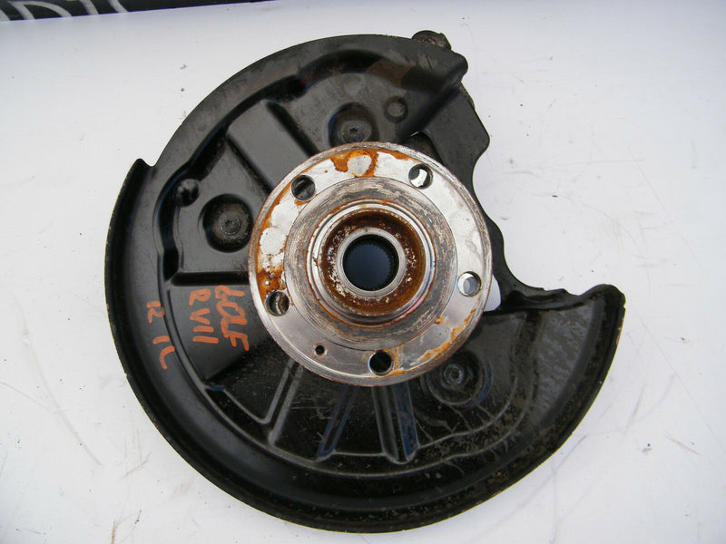 VW GOLF VII MK7 R GTI 2013-16 SUSPENSION HUB BRAKE  KNUCKLE LEG REAR LEFT NS