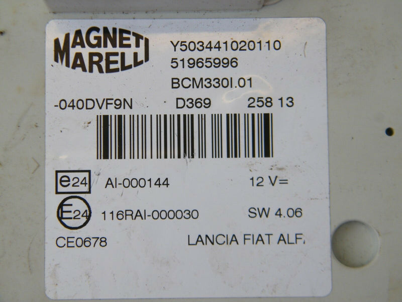 FIAT 500L TREKKING 2013-2017 BODY CONTROL MODULE 51965996
