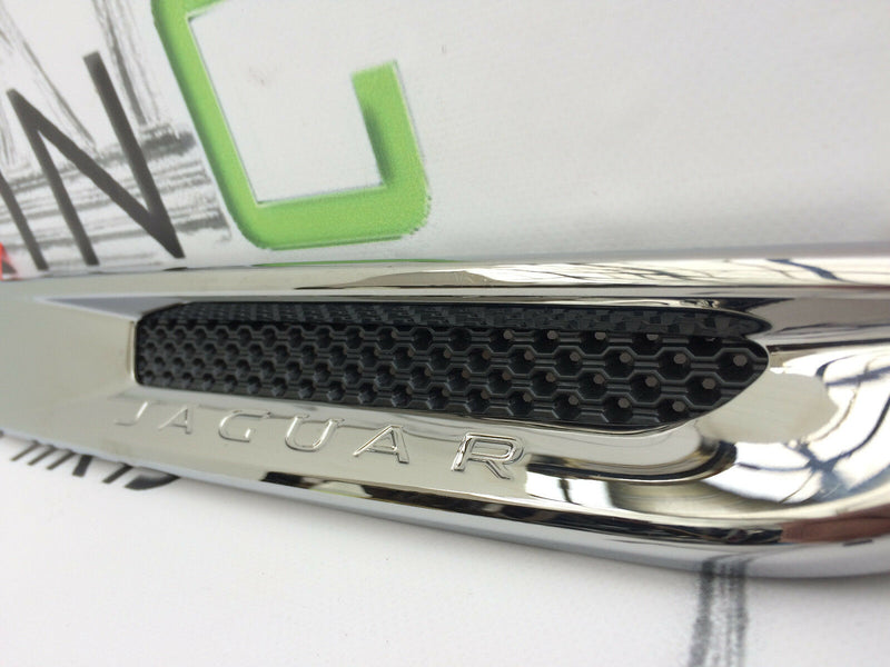 JAGUAR XF XE F-PACE RIGHT SIDE WING FENDER TRIM VENT CHROME GRILL GX73-280B10-AD
