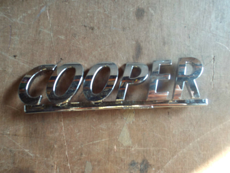 Mini Cooper Chrome Logo Emblem Initials Tailgate Trunk Boot Badge