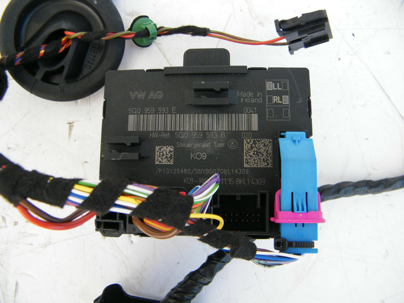 VW GOLF VII MK7 R GTI 13-16 WIRING LOOM HARNESS DOOR & ECU 5Q0959593E 5G4971162
