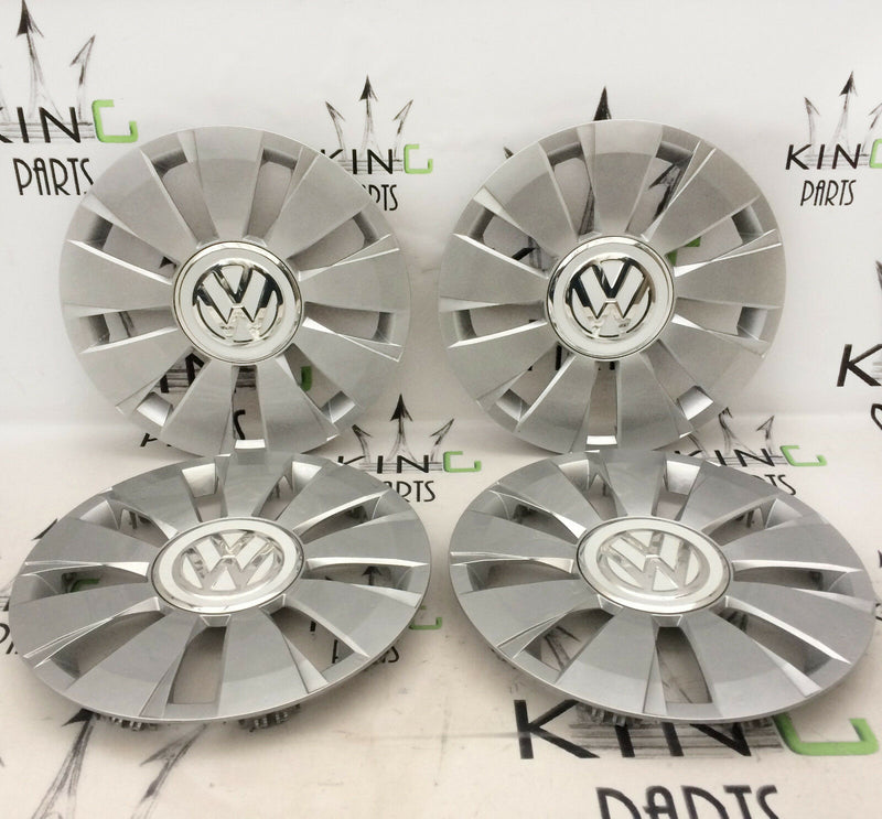 VW UP 2011-2017 FOX GENUINE CAPS 4x WHEEL TRIMS 14' CAP COVERS 1S0601147G