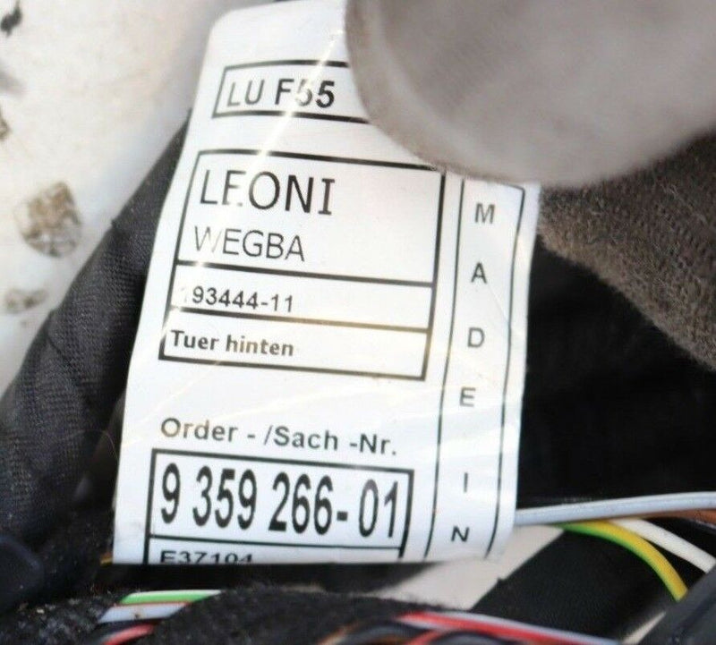 MINI ONE/ S/ COOPER F55 2014-ON 5DR REAR RIGHT DOOR WIRING LOOM HARNESS 9359242
