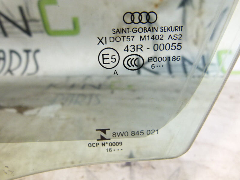 AUDI A4 S4 8W B9 2016-ON SALOON FRONT LEFT SIDE WINDOW DOOR GLASS 8W5845021