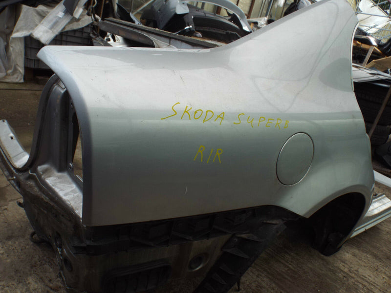 SKODA SUPERB 2001-2008 SALOON REAR QUARTER PANEL O/S RIGHT DRIVER SIDE SILVER