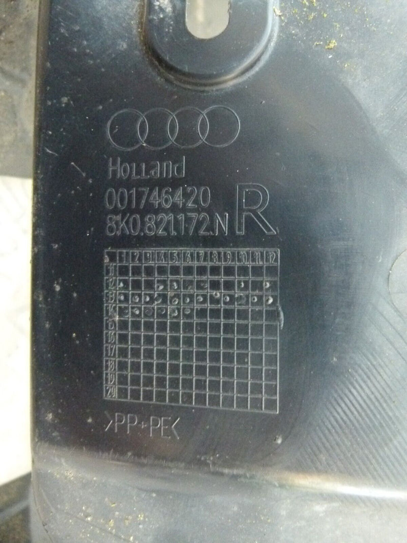 AUDI A4 B8 8K 2009-11 FRONT RIGHT WHEEL MUD GUARD COVER GENUINE 8K0821172