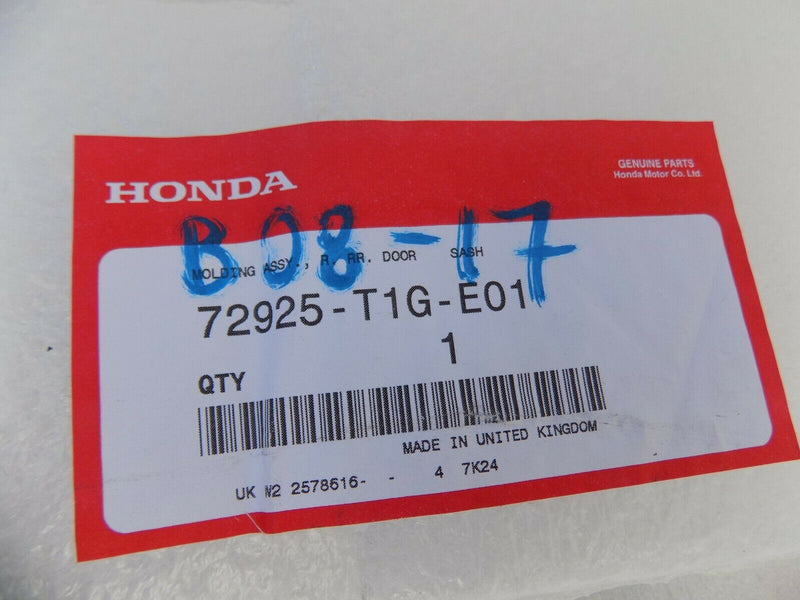 HONDA CR-V 2011-2016 REAR RIGHT DOOR MOULDING CHROME TRIM 72925T1GE01 /B08-17