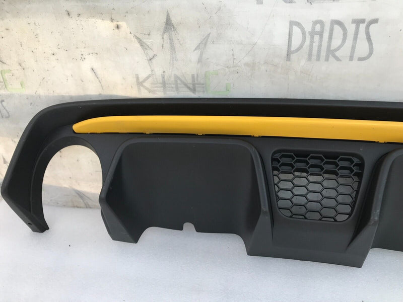 FIAT 500 ABARTH 595 LCI 2016-ON REAR BUMPER DIFFUSER & YELLOW TRIM MOULDING