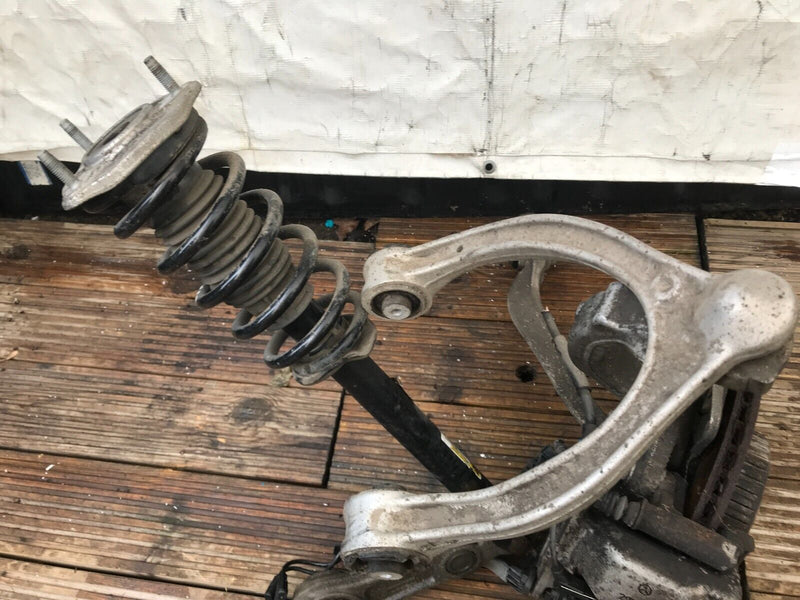 MERCEDES W205 RIGHT SIDE FRONT LEG 4x WISHBONE, HUB, BRAKE CALIPER, GAS STRUT
