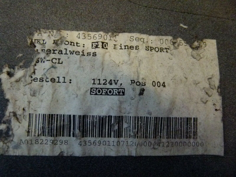 BMW 1 SERIES F20 SPORT 2011-15 WHITE FRONT BUMPER GENUINE 5111 7272568