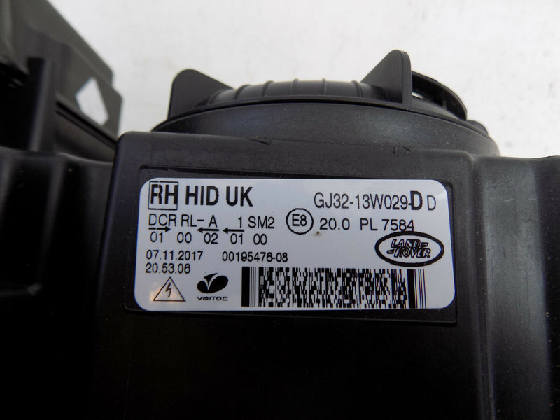 RANGE ROVER EVOQUE 2016-2018 RIGHT DRIVER SIDE LED HEADLIGHT XENON & BALLAST