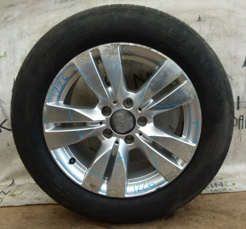 MERCEDES W212 ALLOY WHEEL 16" 8Jx16H2 ET46 A2124010202 TYRE 215/60 R16