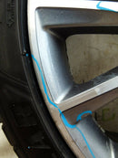 MERCEDES W205 ALLOY WHEEL 19" AMG 7.5JX19H2 ET44 A2054011300 TYRE DAMAGE