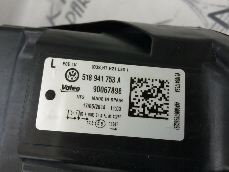 VW GOLF SPORTSVAN SV  HEADLIGHTS LED XENON PAIR LEFT 518941753A RIGHT 518941754A