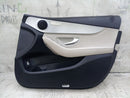 MERCEDES C CLASS W205 2014-2021 DRIVER SIDE FRONT DOOR CARD BLACK & BEIGE #