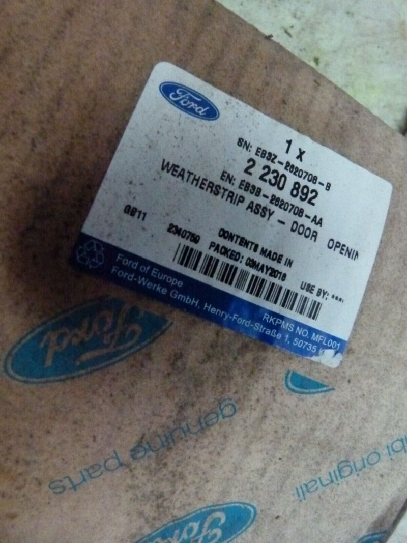FORD RANGER 2019-ON FRONT RIGHT DOOR SEAL STRIP GENUINE EB3Z2620708B