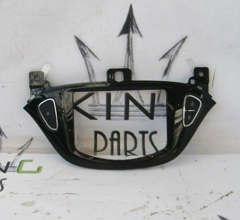 VAUXHALL CORSA E 2014-ON FRONT PIANO BLACK RADIO SURROUND TRIM SWITCH 13471358