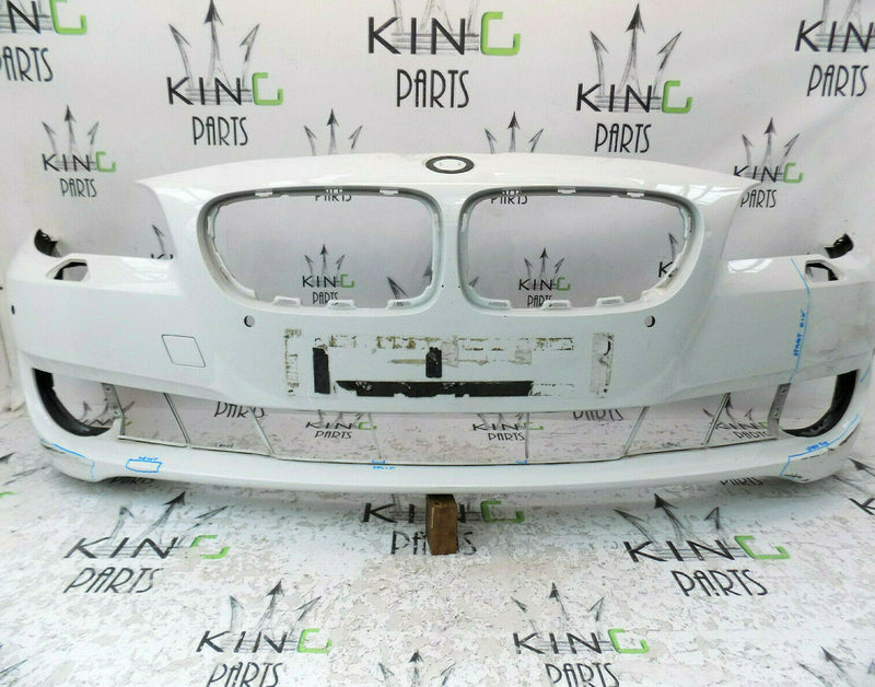 BMW 5 SERIES F10 F11 2010-13 WHITE FRONT BUMPER GENUINE PDC, WASHER HOLES