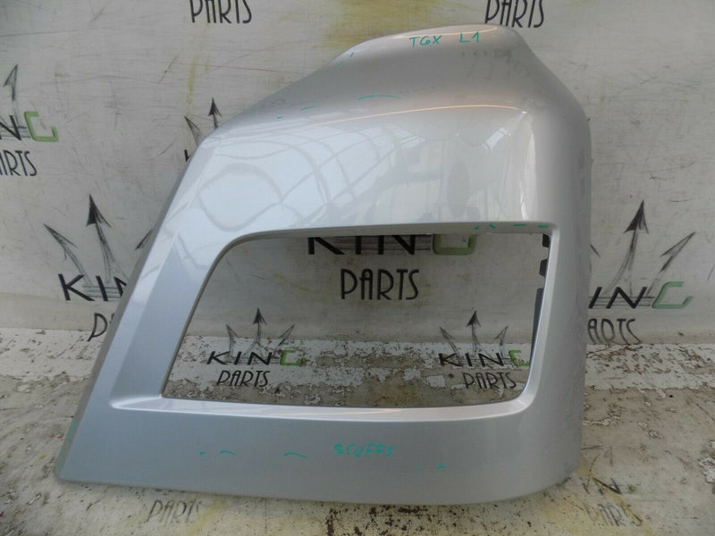 MAN TGX EURO 6 2020+ LEFT BUMPER CORNER HEADLIGHT SURROUND SILVER MAN-8141610