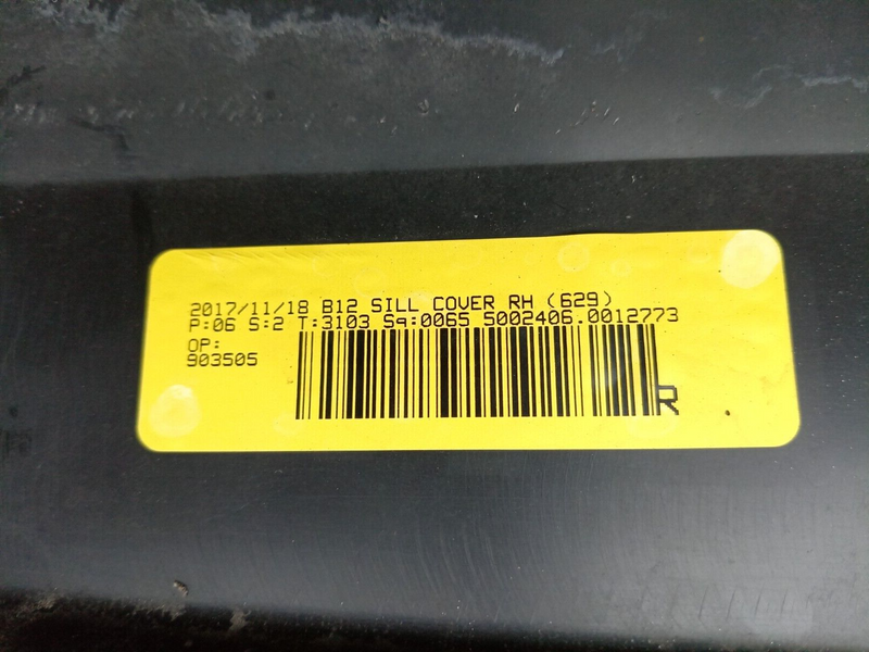 NISSAN LEAF 2017-2023 SIDE SKIRT COVER SILL DRIVER SIDE 768525SA0A
