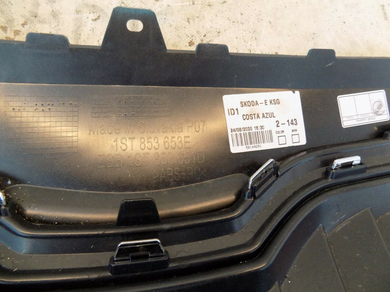SKODA CITIGO E iV ELECTRIC 2019-UP FRONT BUMPER GRILL GENUINE 1ST853653E BLUE
