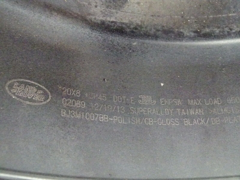 RANGE ROVER EVOQUE WHEEL ALLOY RIM & TIRE 8JX20 ET45 BJ3M1007CB GENUINE