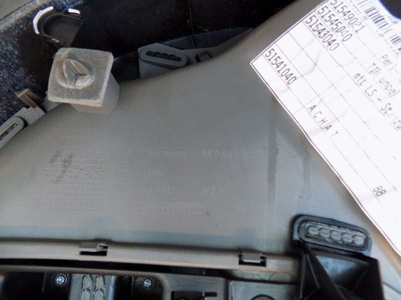 AUDI A4 B8 TFSI 2009-2015 REAR LEFT PASSENGER SIDE DOOR CARD PANEL 8K0867306