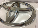 TOYOTA AYGO 2005-2014 REAR CAR EMBLEM BADGE LOGO SILVER CHROME BOOT LID 120x82mm