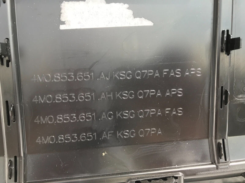 AUDI Q7 4M FACELIFT 2020-2023 FRONT BUMPER GRILL RADIATOR GRILLE 4M0853651