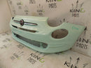 FIAT 500 2015-ON FACELIFT FRONT BUMPER POP MINT +BADGE GENUINE  735619476