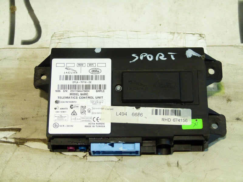 RANGE ROVER SPORT 13-17 TELEMATICS CONTROL MODULE UNIT GENUINE DPLA70718CX