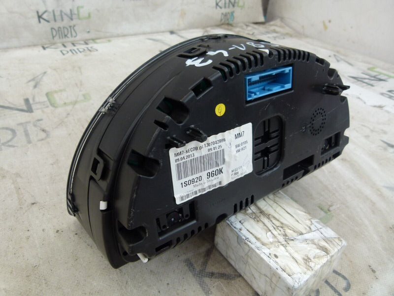 VW UP 2011-2016 SPEEDOMETER INSTRUMENT CLUSTER CLOCK GENUINE 1S0920960