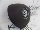 VW POLO 2014-2019 6C  MK6 STEERING WHEEL DRIVER A I R B A G BLACK ONLY COVER
