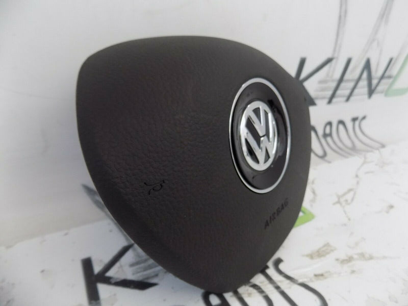 VW POLO 2014-2019 6C  MK6 STEERING WHEEL DRIVER A I R B A G BLACK ONLY COVER