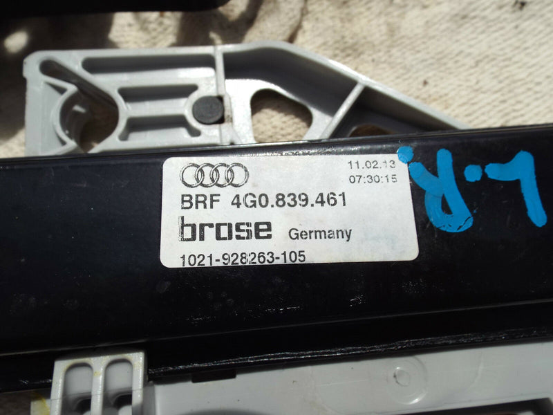 Audi A6 C7 11-ON  Rear Door Window Winder Regulator Mechanism Left Side N/S