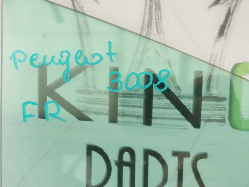 PEUGEOT 3008 MK1 RIGHT PASSENGER  FRONT DOOR WINDOW GLASS 43r-000929 08-16