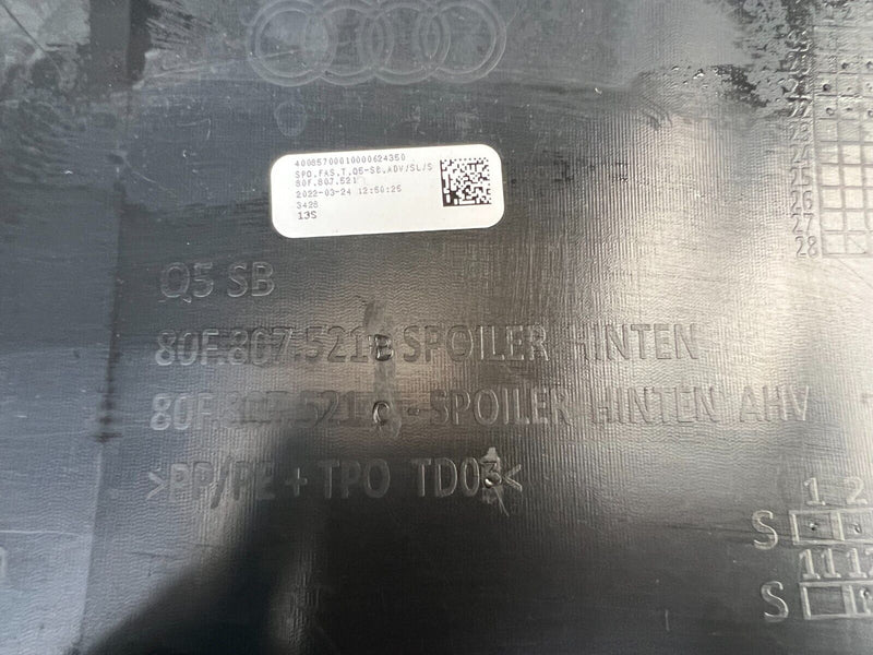 AUDI Q5 S-LINE SPORTBACK 2020-ON REAR BUMPER GENUINE 80F 807 511