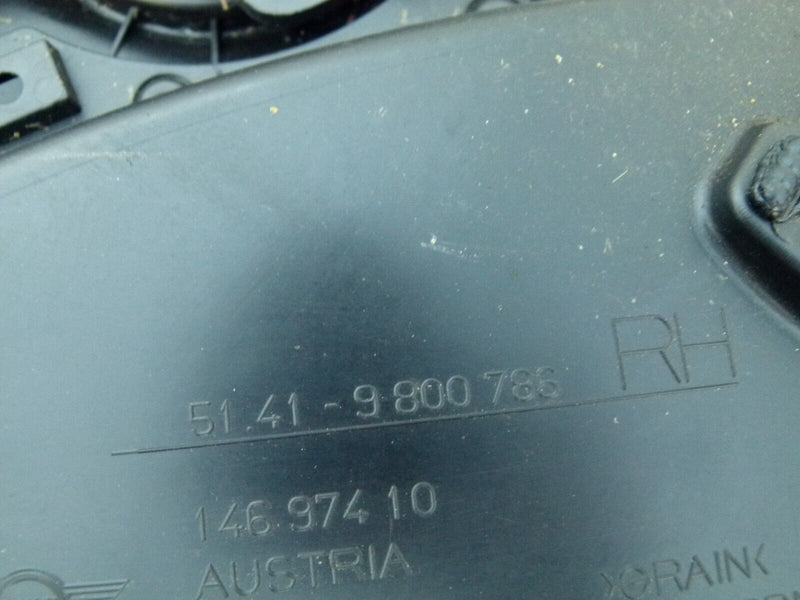 MINI COUNTRYMAN R60 2010-14 REAR RIGHT DOOR CARD COVER GENUINE 9800786