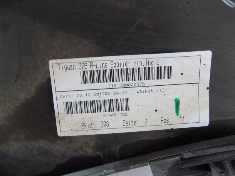 VW TIGUAN II MK2 326 R-LINE 2016 2017 GREY REAR BUMPER GENUINE
