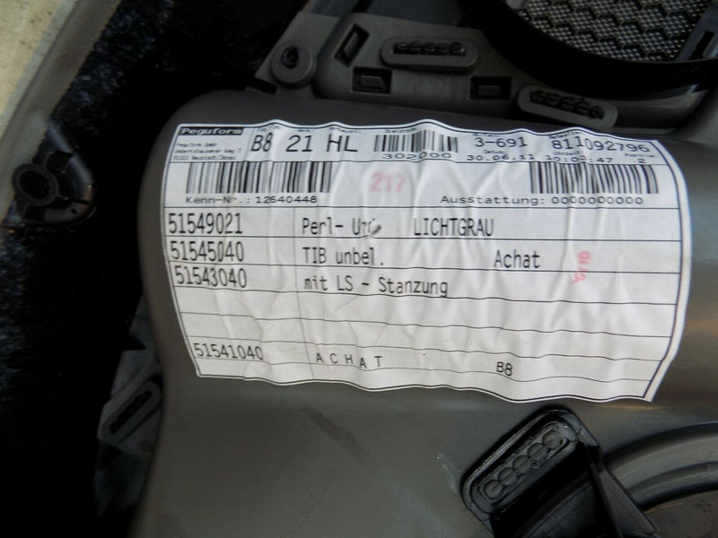 AUDI A4 B8 TFSI 2009-2015 REAR LEFT PASSENGER SIDE DOOR CARD PANEL 8K0867306