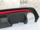 FIAT 500 ABARTH 595 LCI 2016-ON REAR BUMPER DIFFUSER & TRIM MOULDING in RED