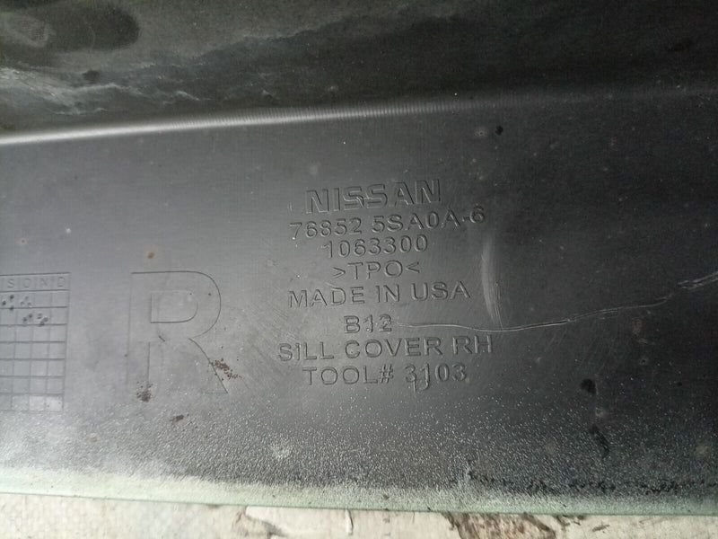 NISSAN LEAF 2017-2023 SIDE SKIRT COVER SILL DRIVER SIDE 768525SA0A