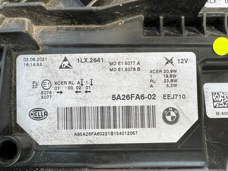 BMW 5 G30 G31 LCI 2020-ON DRIVER SIDE LED HEADLIGHT 5A26FA6-02