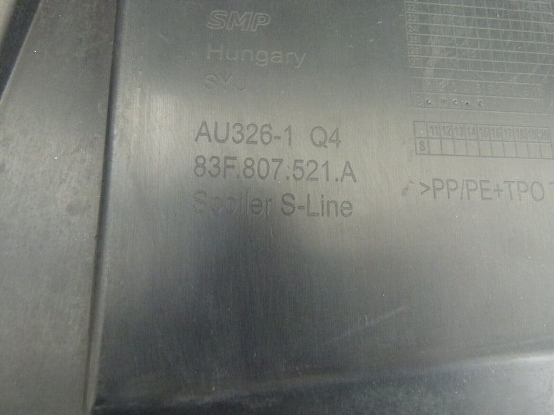 AUDI Q3 FY S-LINE 2018-ON REAR BUMPER DIFFUSER GENUINE 83F807521