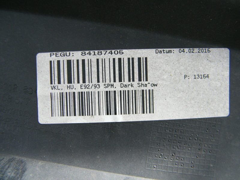 BMW 3 SERIES E92 E93 M-SPORT 2005-2008 PRE-FACELIFT REAR BUMPER DIFFUSER  (3867)