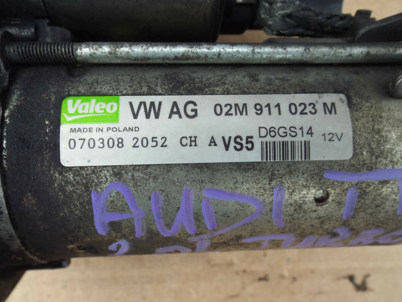 Audi VW Seat 2.0 TFSI (BWA) Engine Starter Motor 02E 911 023S