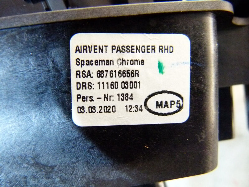 RENAULT CAPTUR 2020-ON AIR VENT PANEL PASSENGER LEFT SIDE 687616656R