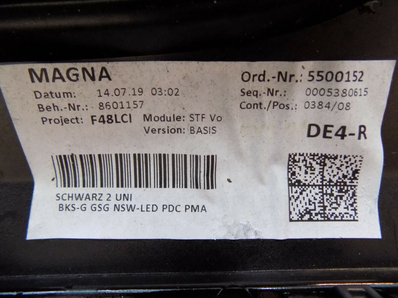 BMW X1 F48 LCI 2019-ON FACELIFT FRONT BUMPER GRILLE 6 PDC GENUINE 7954205