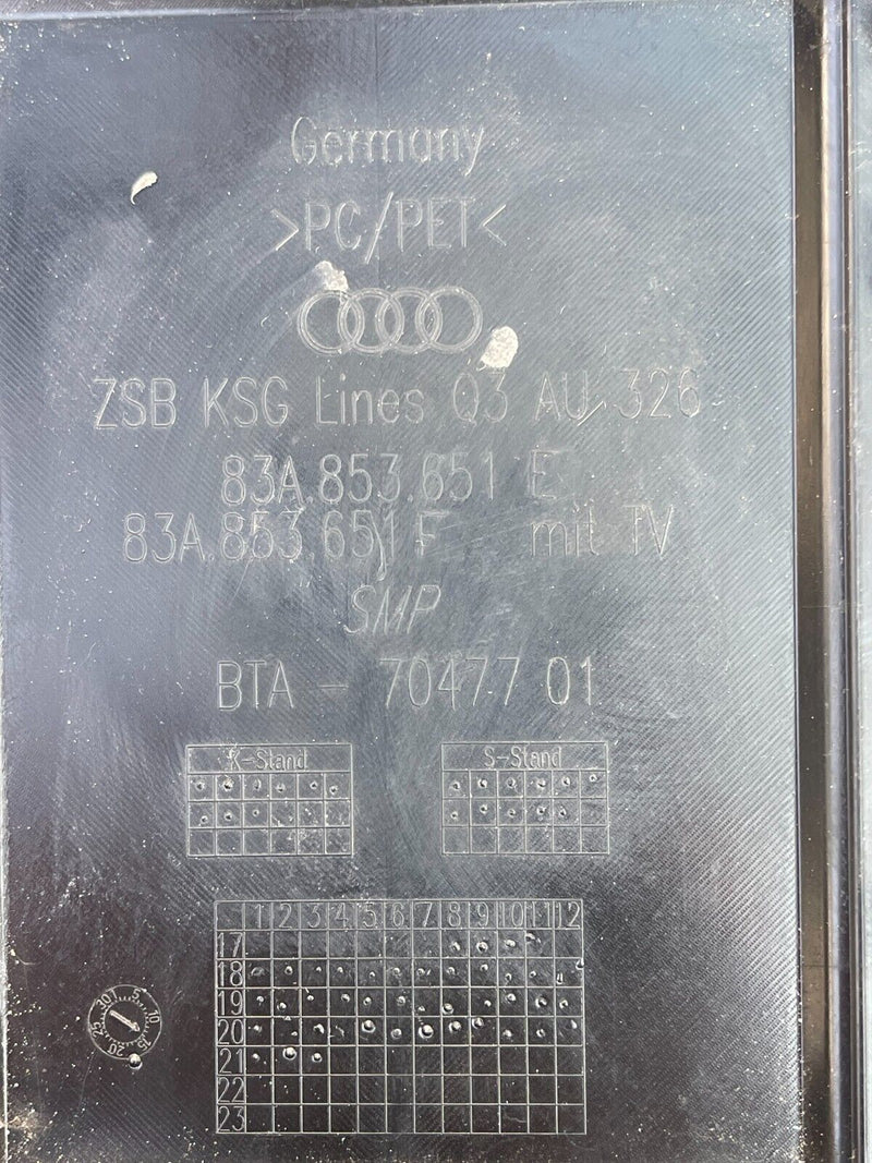 AUDI Q3 S LINE 2018-ON FRONT BUMPER GENUINE GRILL 83A853651