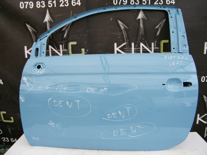 FIAT 500 2011-2018 GENUINE FRONT DOOR LEFT SIDE PASSENGER N/S DAMAGE Blue